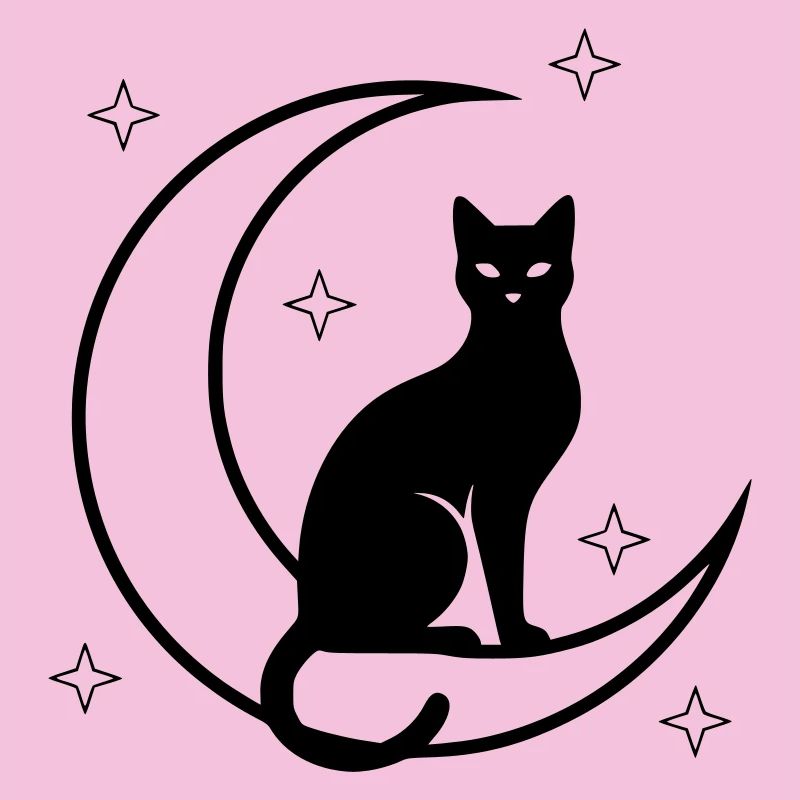 Silhouette des étoiles de la Lune Chat