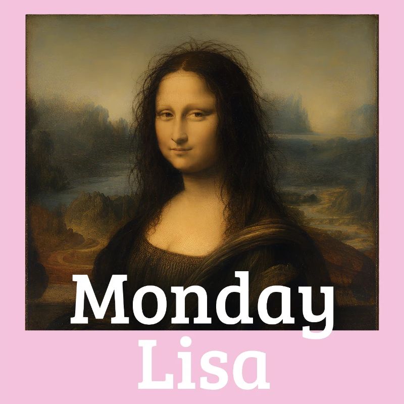 Monday Lisa Leonardo Da Vinci Funny Mona Lisa