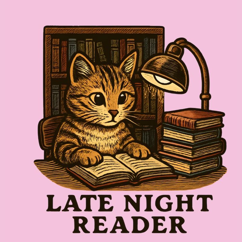 Lecture nocturne : Le chat à la table de lecture