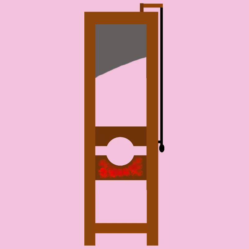 Guillotine case échafaudé exécution horreur