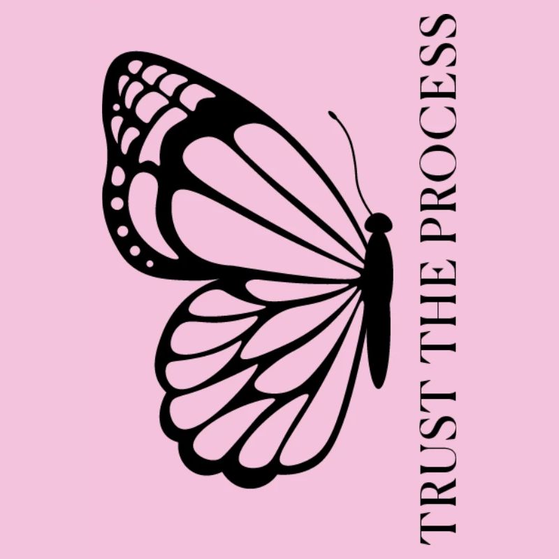Trust the Process Butterfly Minimal Tee