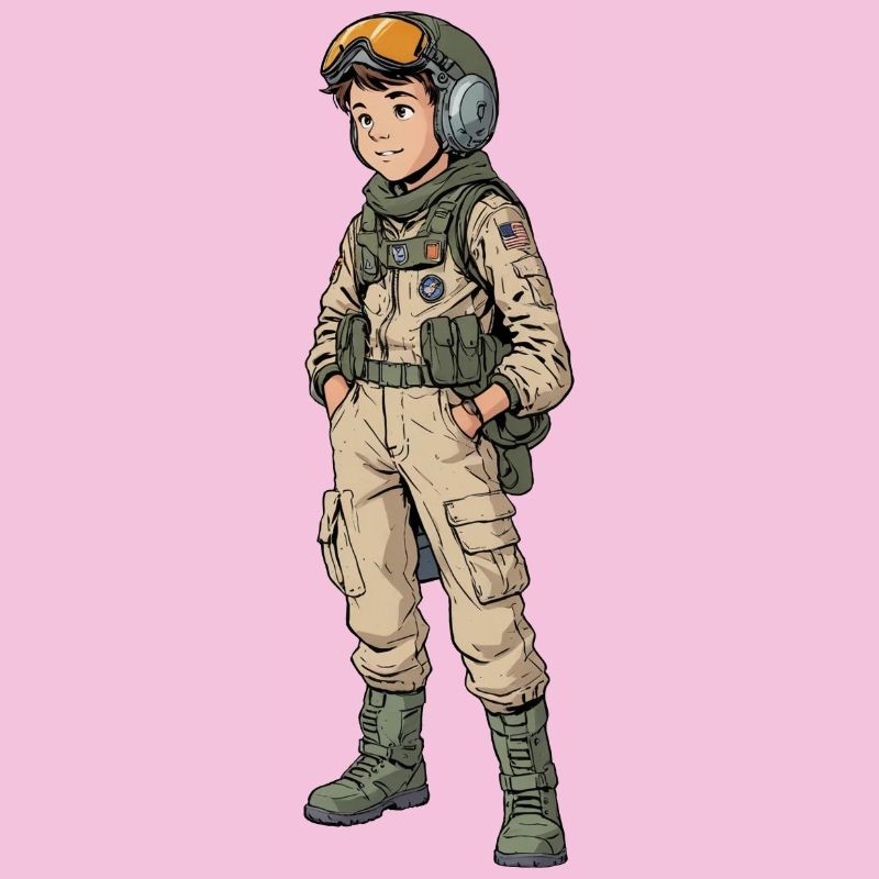 Vintage Comic Fighter Pilot