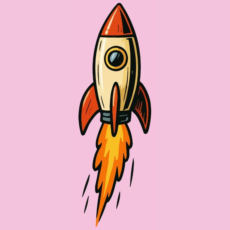 Rocket Illustration Fire Flight