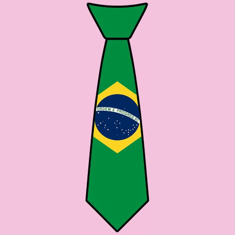 Cravate Brésil – Drapeau