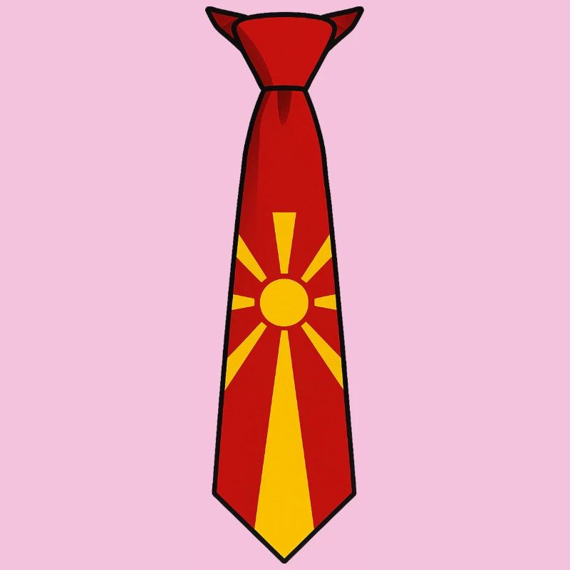 Cravate Macédoine – Conception du drapeau
