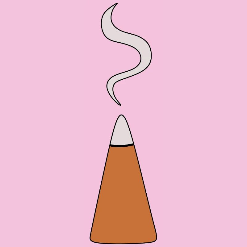 Cône d’encens avec fumée
