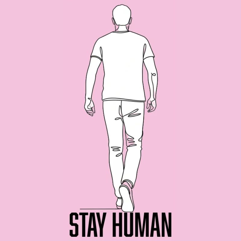 Linear back silhouette on clothes