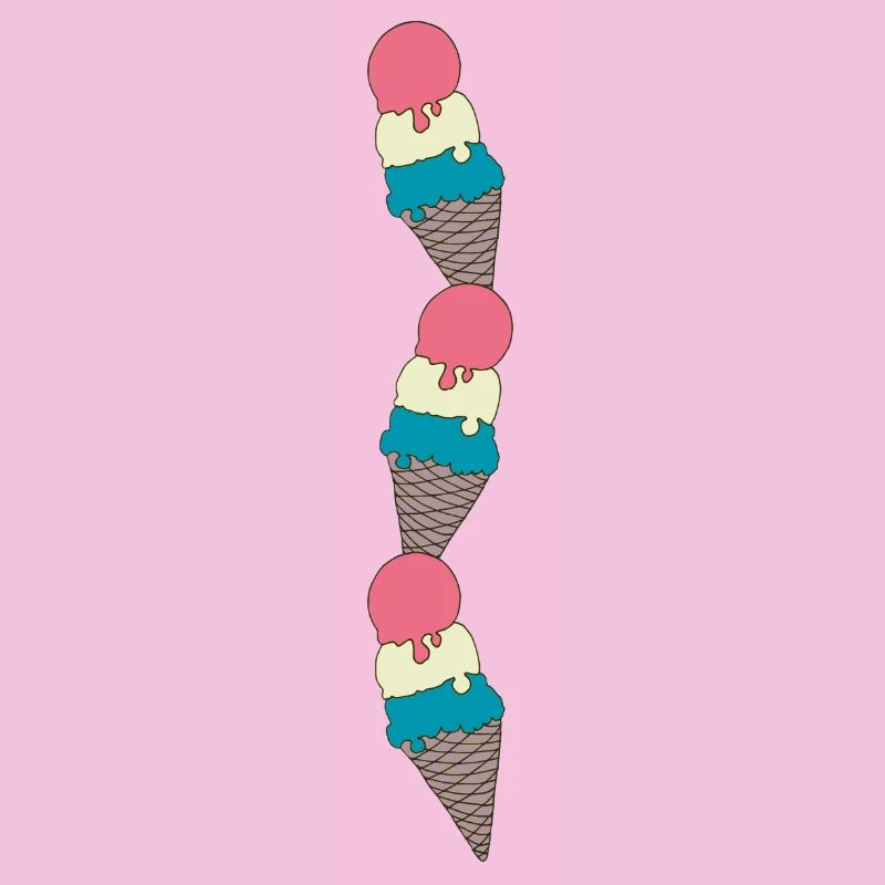 Eiscreme Muster in Pastellfarben