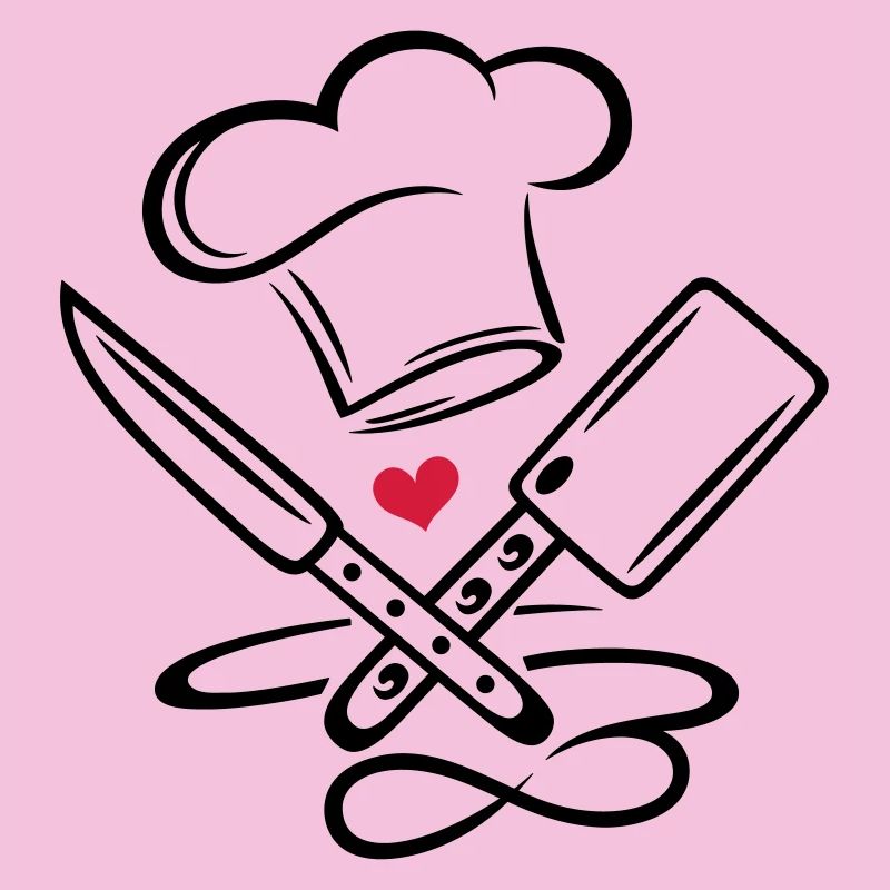 Kochen Kochmütze Chefkoch Messer Infinity Symbol