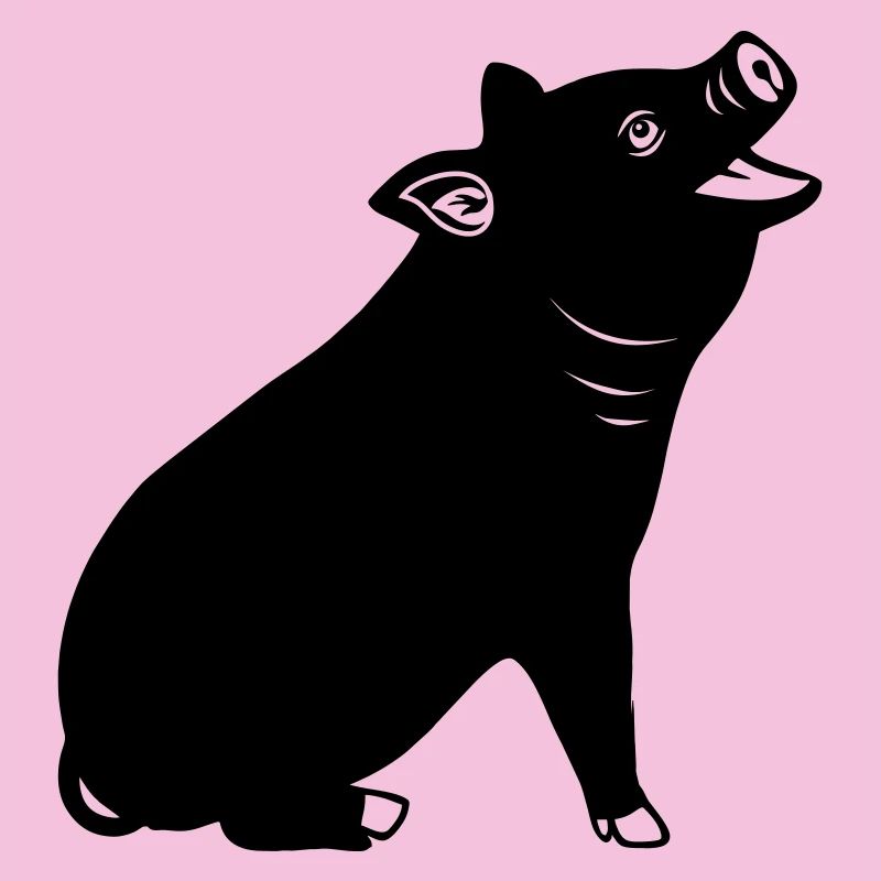 Cheerful pig logo Shadow image