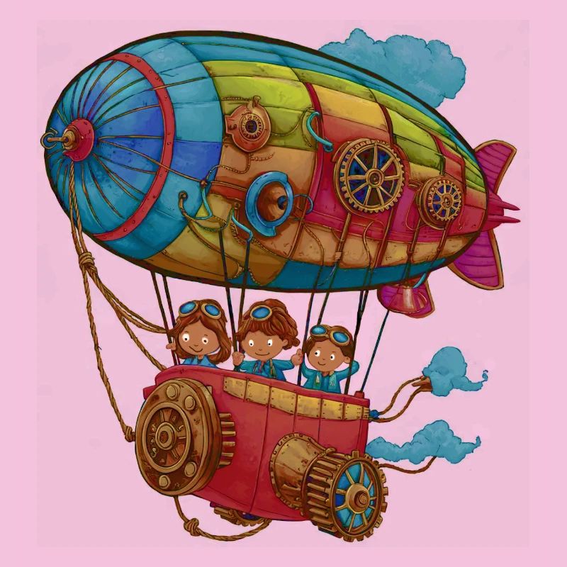 Kunstvolles Steampunk-Luftschiff