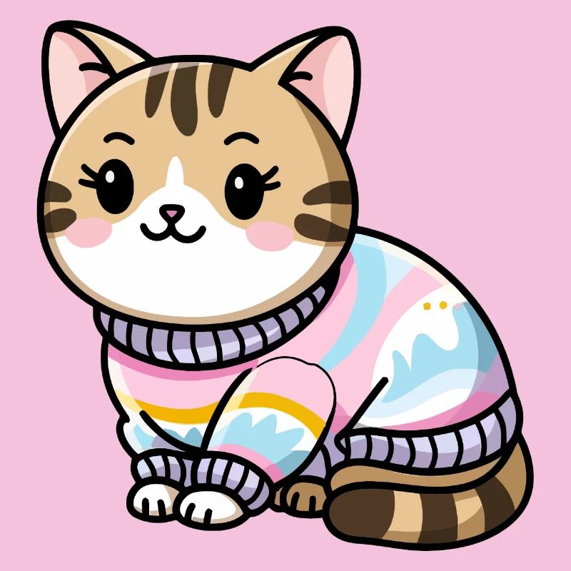 Kuscheliger Pullover Katze