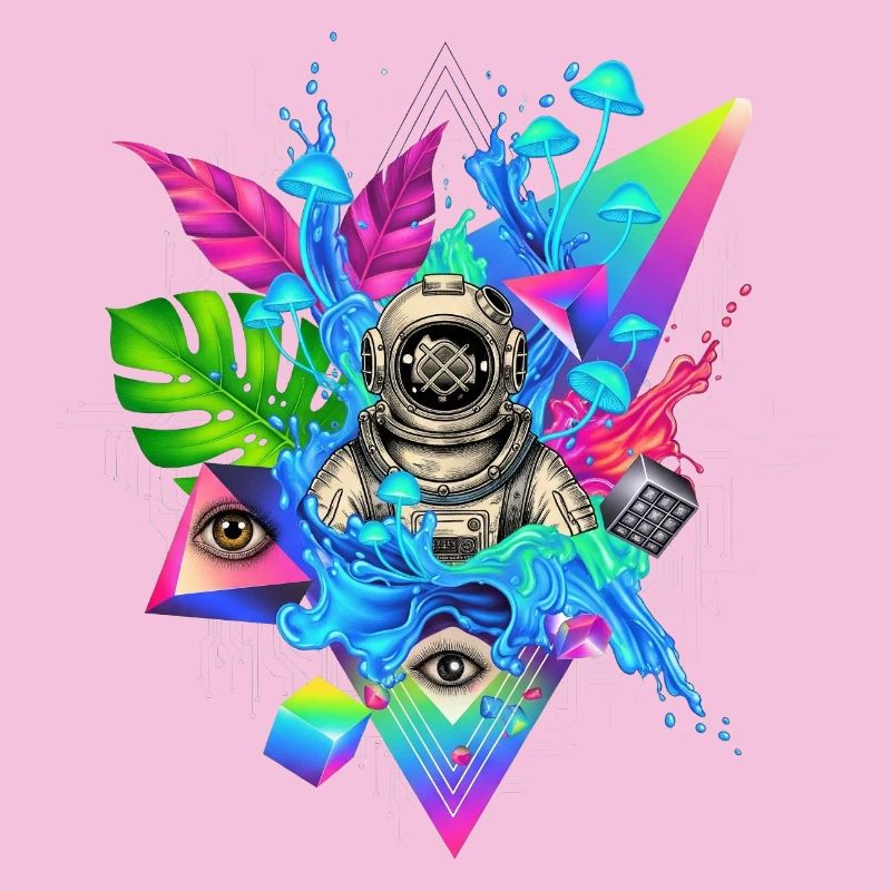 Futuristic Techno Jungle Print