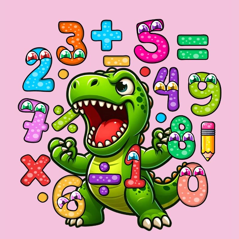Number Day Playful Dinosaur Maths Design