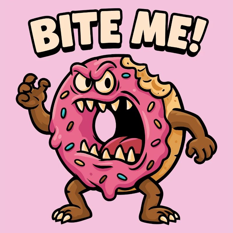 Aggressive Donut Monster Design