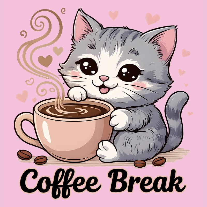 Chat mignon - Pause café