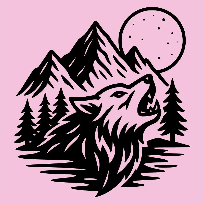Vollmond Wolf