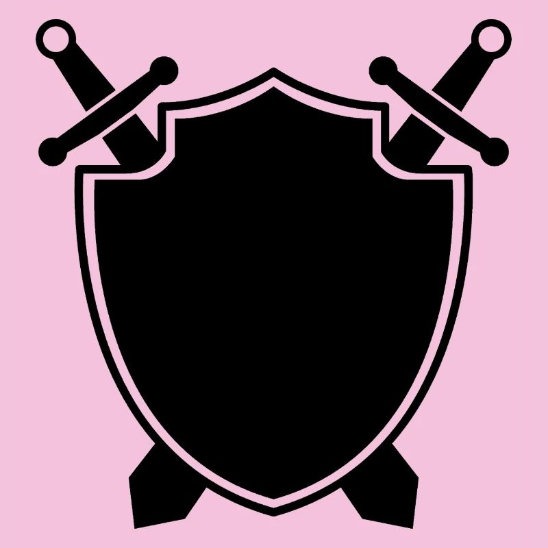 Medieval shield with sword
