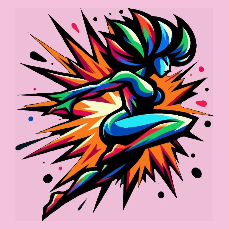 Colorful Neon Sprinter