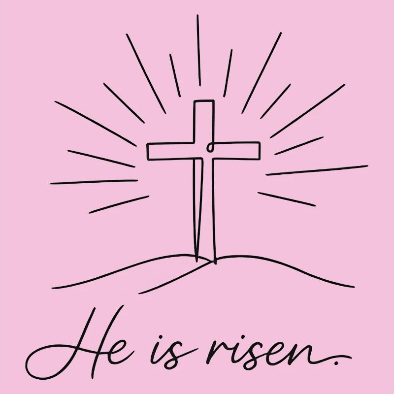 Crucifix He is Risen Easter Jesus