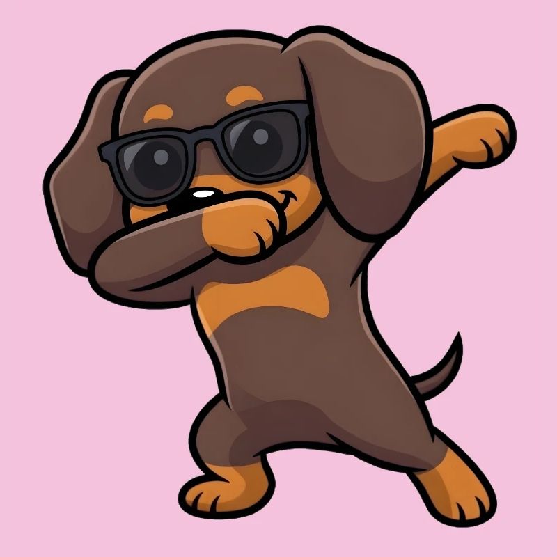 Dabbing Dackel alias Teckel