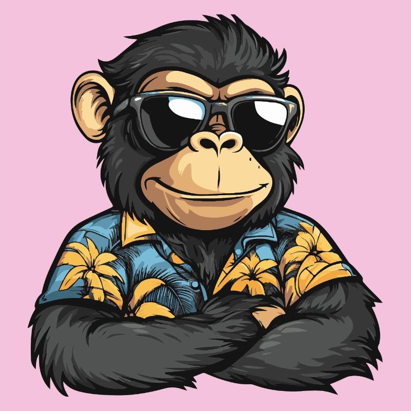 Affe Comic Urlaub