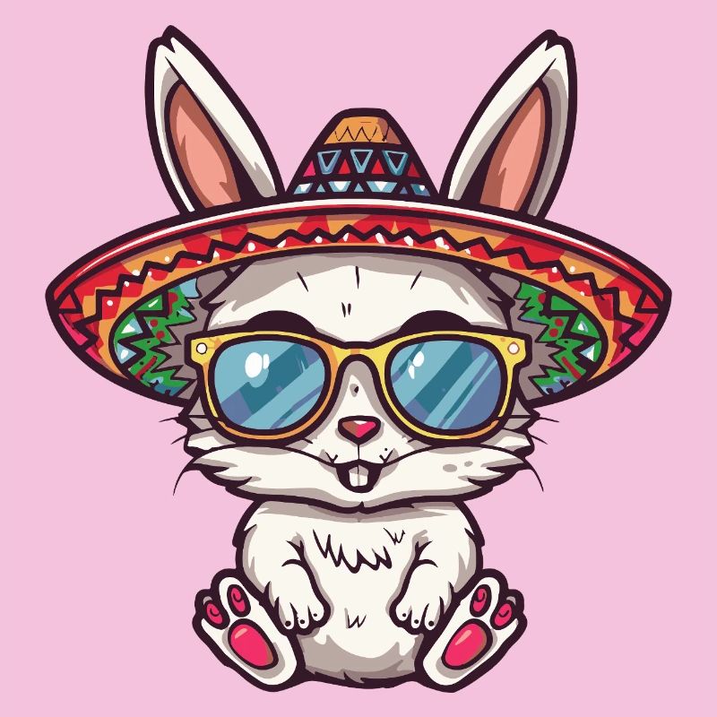 Hase Comic Lustig Sombrero