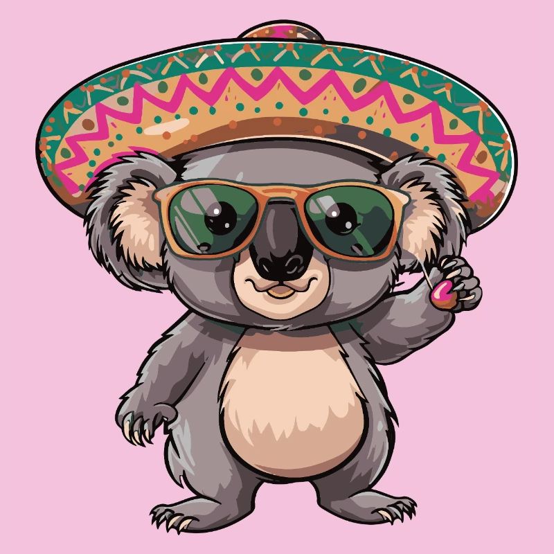 Koala Comic Funny Sombrero