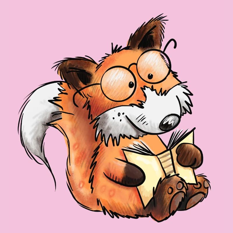 Sly Books Fox I Read I Comic Animals