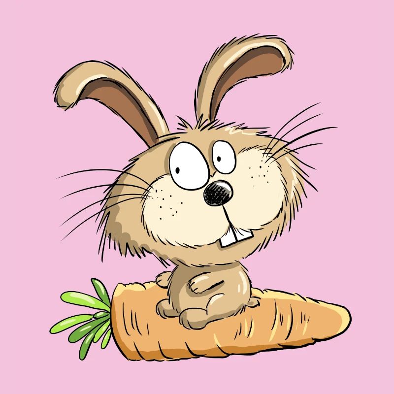 Rabbit With Carrot I Easter I Easter Comic
