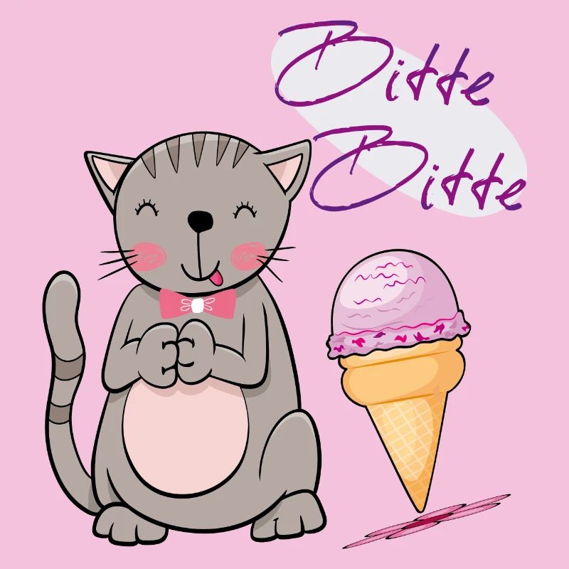 Katze mit Eistüte