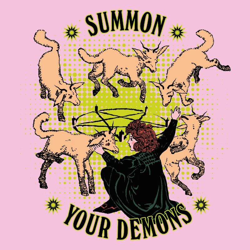 Retro-style demon summoning
