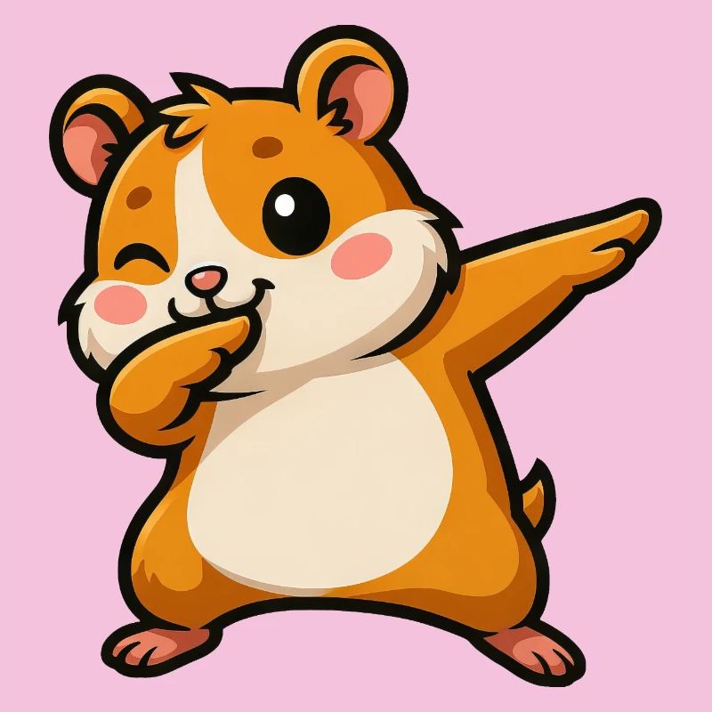 Dessin animé mignon cochon d’Inde hamster