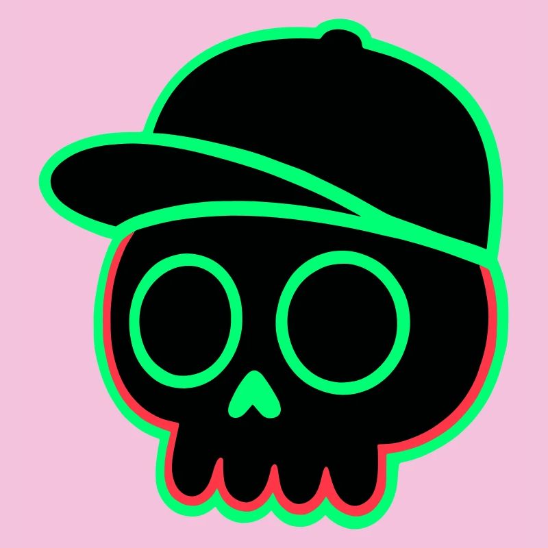 Neon Schädel Cap