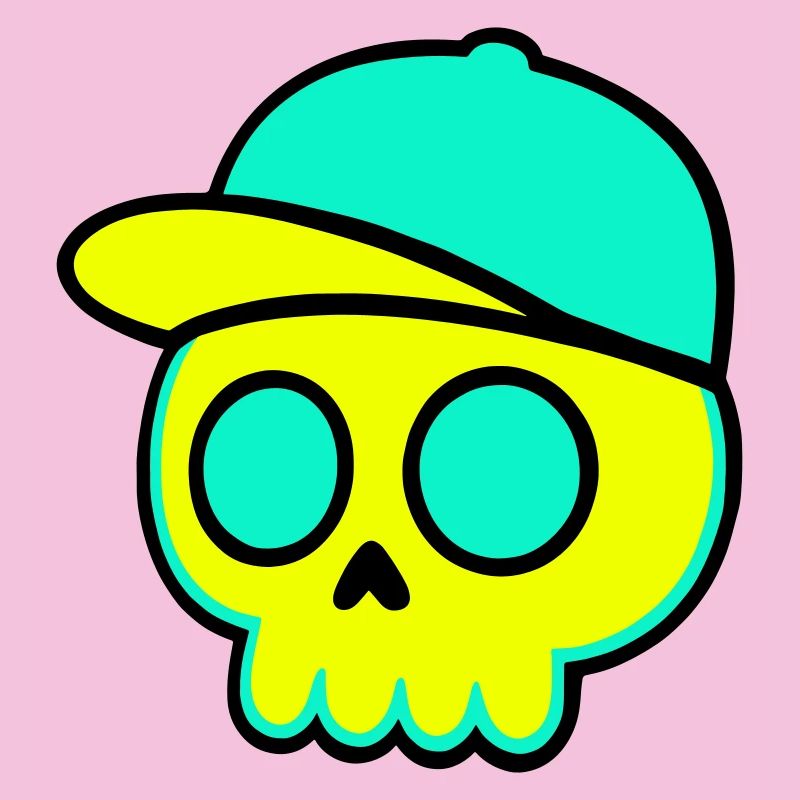 Neon Skull Cap Streetwear