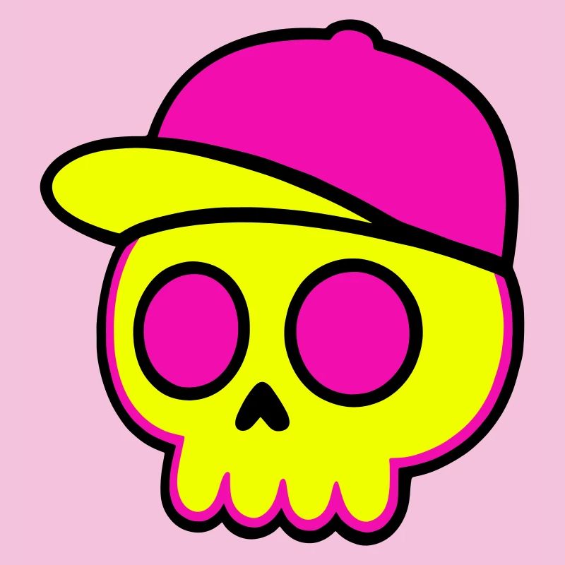 Neon Skull Cap Design