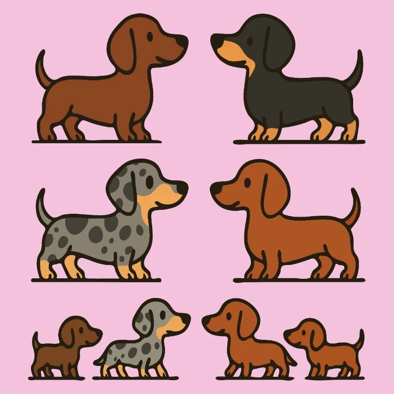 Pack d’illustration du quatuor teckel
