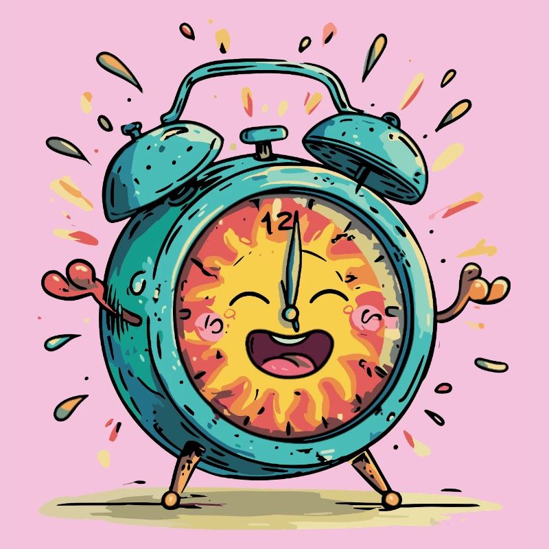 Sun Alarm Clock Celebration Image