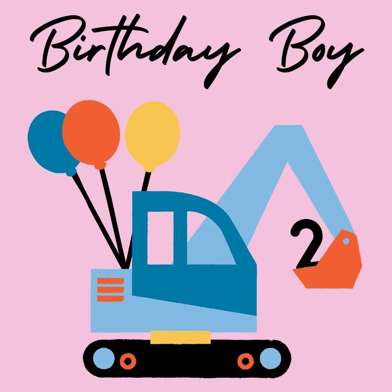 Bagger mit Ballons