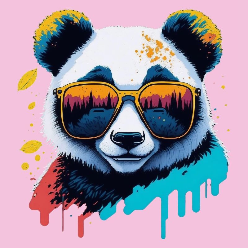 Panda Sonnenbrille Farbexplosion