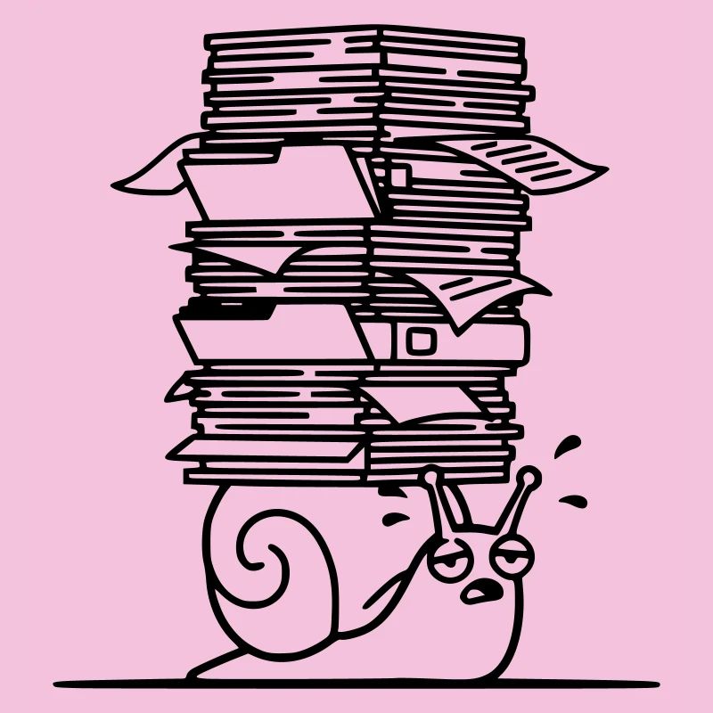 Plan de bureau de la pile de papier escargot