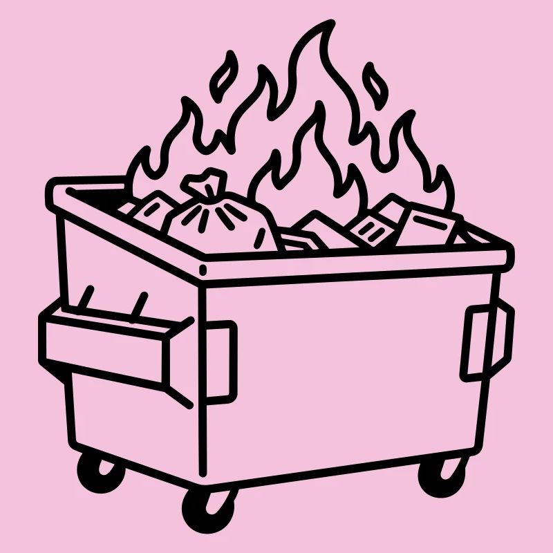 Müllcontainer-Feuer