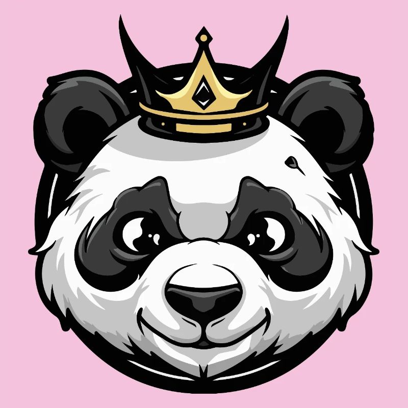 Panda Kopf Krone