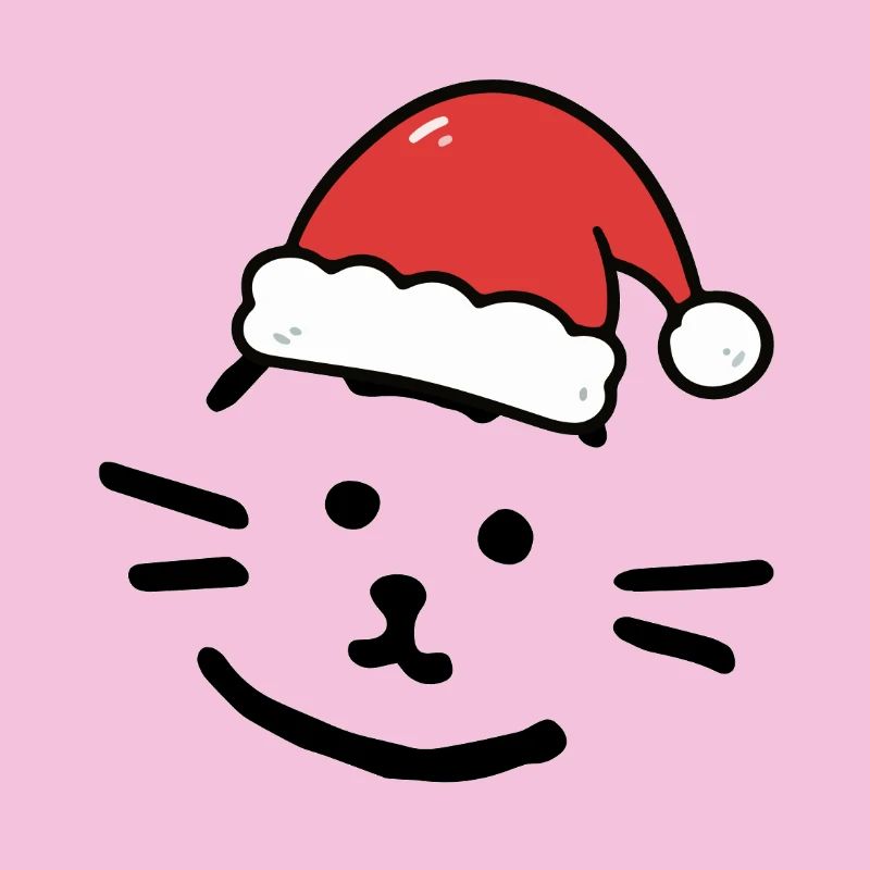 Cat with christmas hat