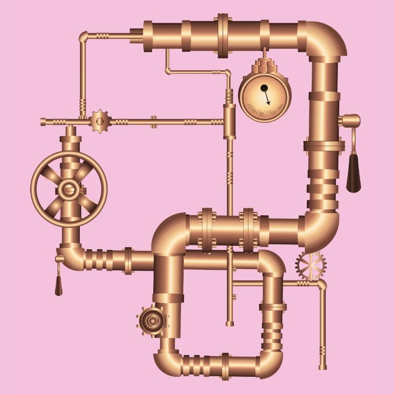 Style steampunk dans le look de la machine à vapeur