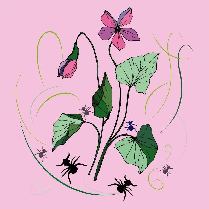 Blume mit Ameisen
