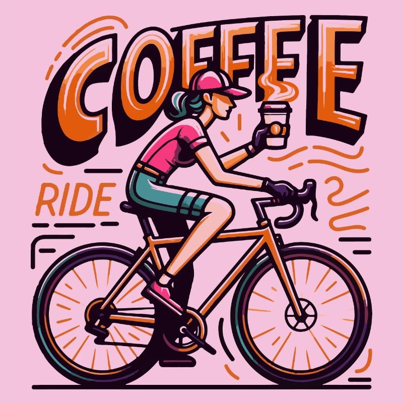 Illustration de balade de café vibrant