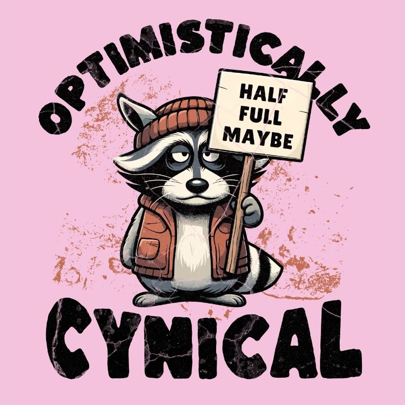 Optimistisch Zynisch Waschbär