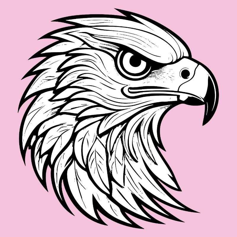 Stylized eagle head design