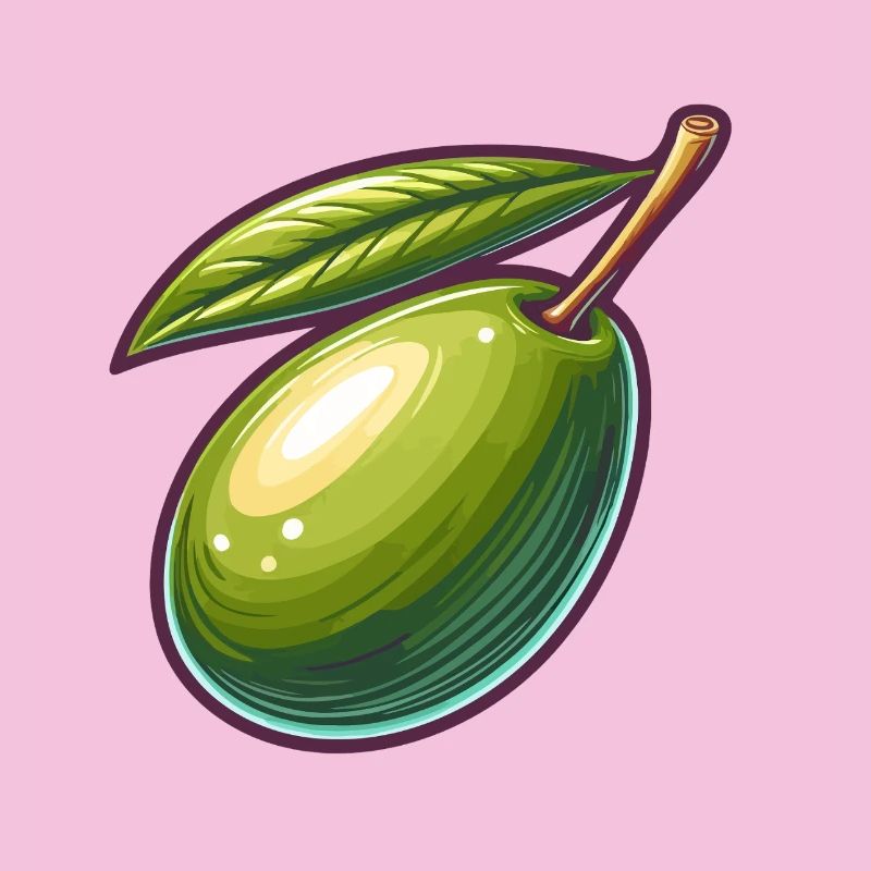 Olivenillustration detailliert